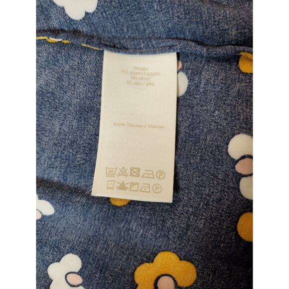 Boden Womens 2 Petite Wrap Dress Blue Floral Print FLORIS Daisy Long Sleeve - Picture 7 of 10